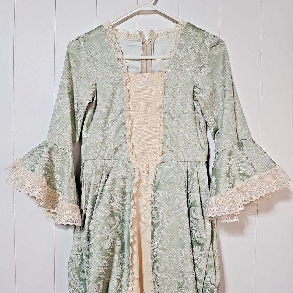 Girls Brocade Regency Aristocrat Dress Gown Handmade Costume Royalcore Ren Faire